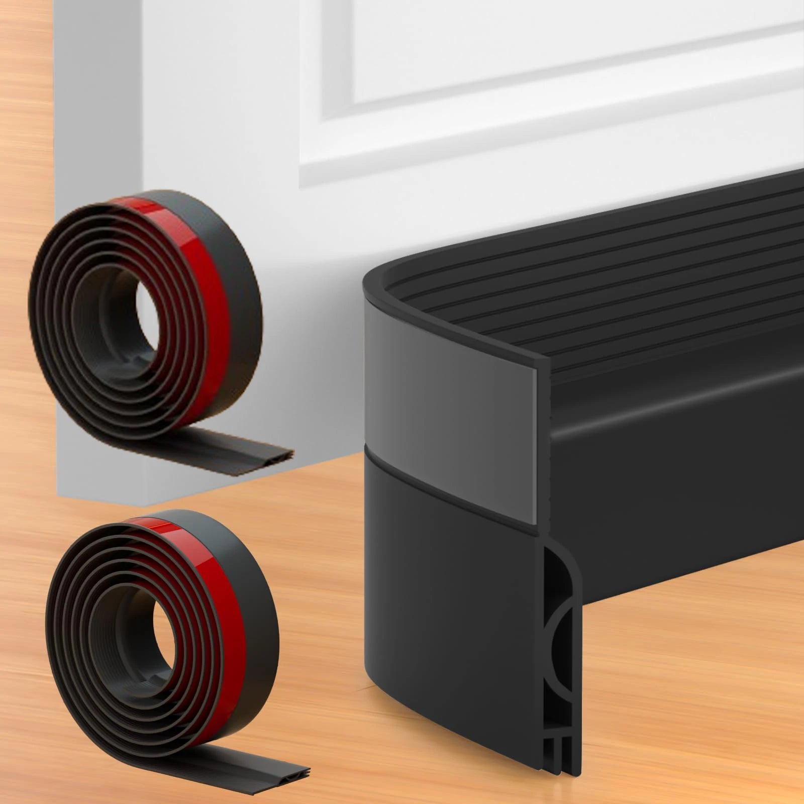 1/2m Door Draft Stopper Sweep Under Door Gap Filler Seal Strip