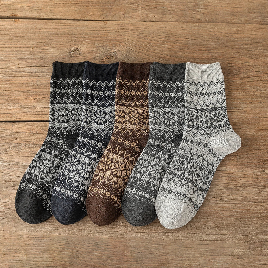 CowLost | sporting-goods-5-pairs-winter-vintage-thick-warm-socks |39
