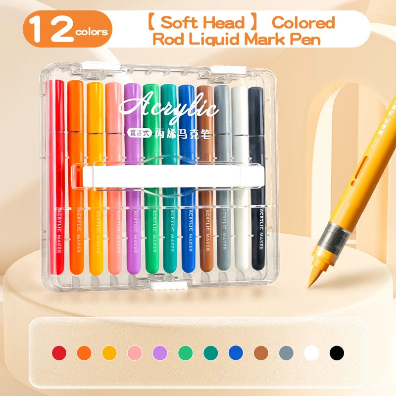 CowLost | product_id-72-color-soft-tip-liquid-acrylic-markers-for-painting-coloring |10