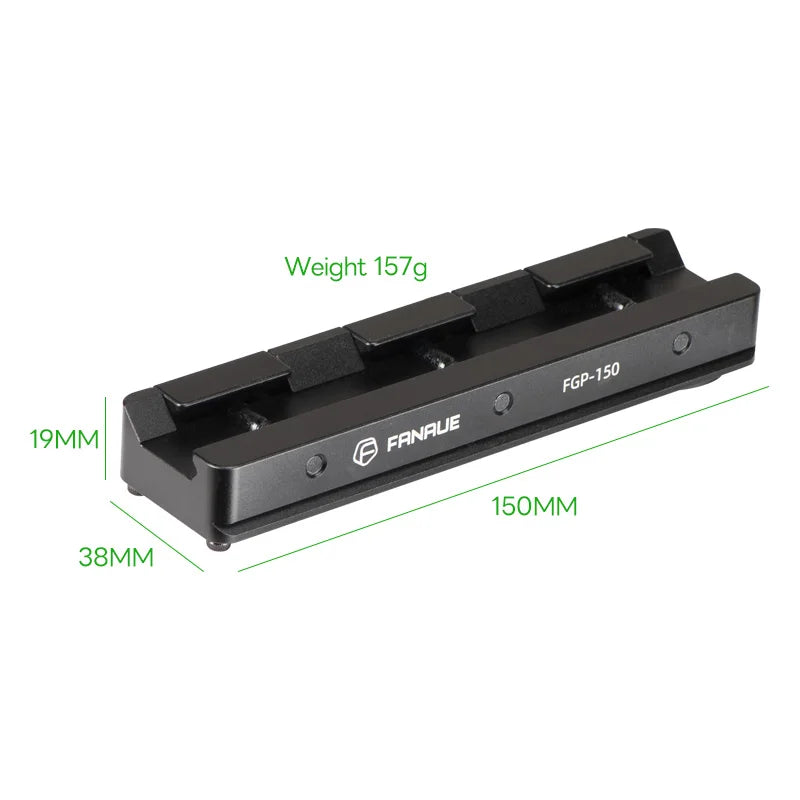 CowLost | product_id-fanaue-cnc-aluminum-picatinny-rail-plate-with-anti-slip-arca-swiss-tripod-adapter |7