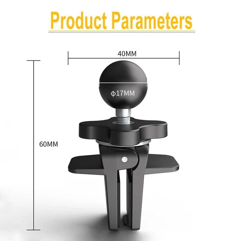 CowLost | product_id-car-phone-holder-17mm-ball-head-air-vent-clip-gravity-magnetic-mount-stand |13