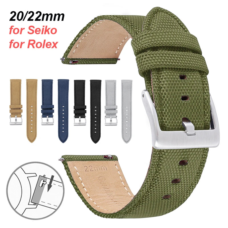 CowLost | product_id-20-22mm-genuine-leather-nylon-quick-release-watch-strap-for-rolex-seiko-huawei |1