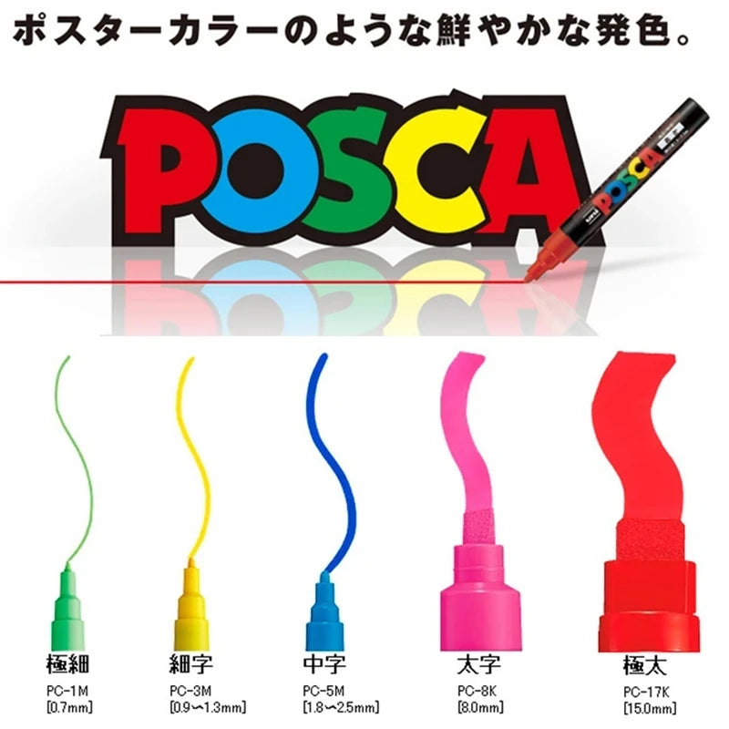 CowLost | product_id-5pcs-posca-marker-pens-set-pc-1m-3m-5m-8k-17k-black-white-colors-acrylic-graffiti-poster |5