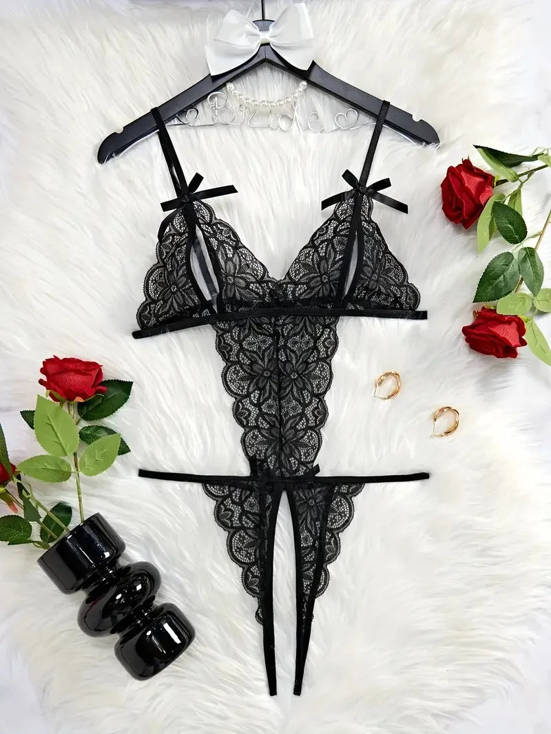 CowLost | open-chest-sexy-bodysuit-crotchless-adult-erotic-womens-lingerie-lace |8
