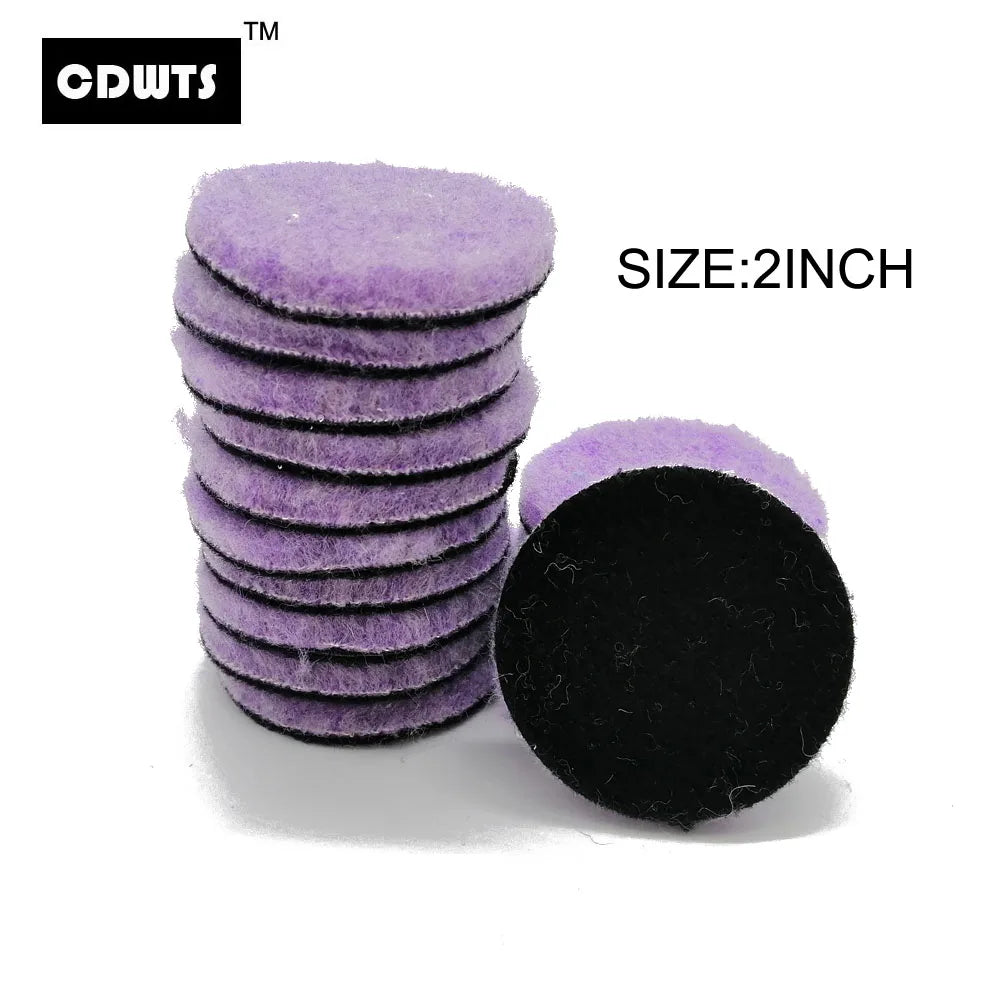 CowLost | cdwts-2-inch-mini-purple-wool-polish-pad-wax-for-automotive |1
