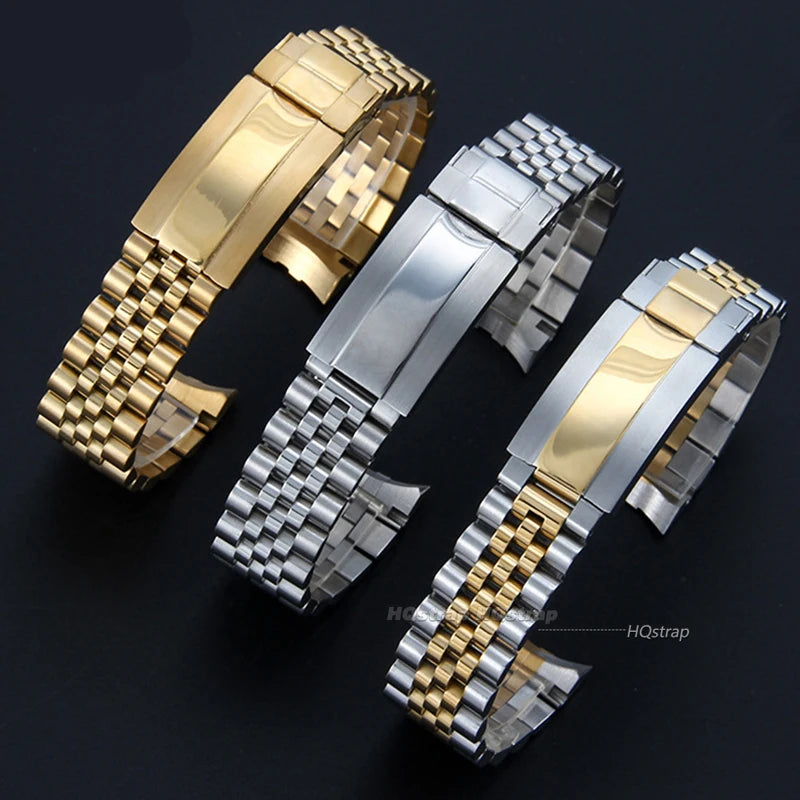 CowLost | bracelets-product_id-20mm-curved-end-solid-stainless-steel-jubilee-bracelet-for-rolex-watch |7