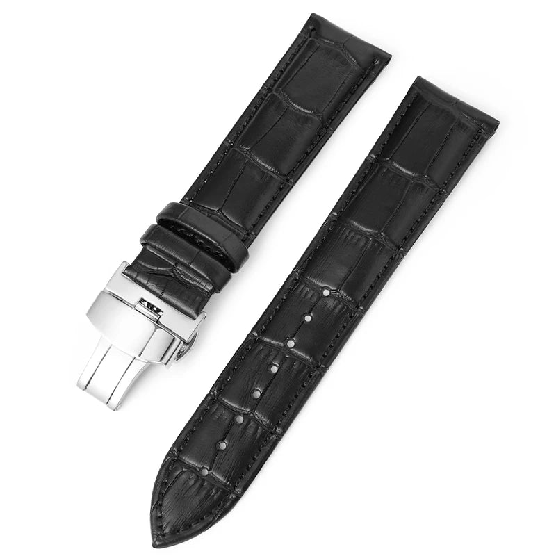CowLost | product_id-genuine-cowhide-leather-waterproof-watchband-slub-pattern-16-24mm-universal-strap |26