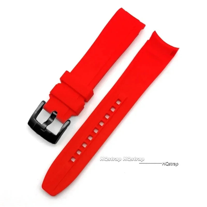CowLost | product_id-curved-end-waterproof-silicone-rubber-watch-strap-for-citizen-swatch-rolex-20mm-22mm |30