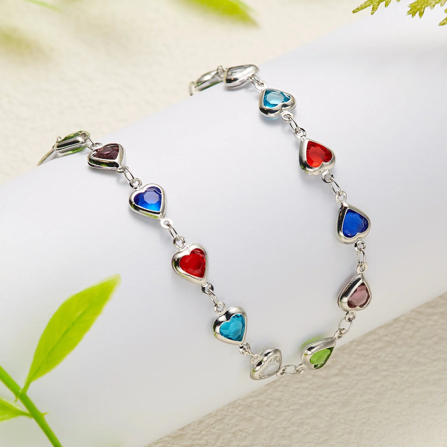 CowLost | exquisite-rainbow-zircon-heart-choker-necklace-for-women-korean-crystal-gold-color-metal-chain-collar-girls-party-beach-jewelry |15