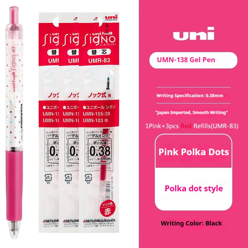 CowLost | product_id-uni-ball-signo-umn-138s-limited-polka-dot-gel-pen-0-38mm-retractable-fine-point-assorted-colors |34