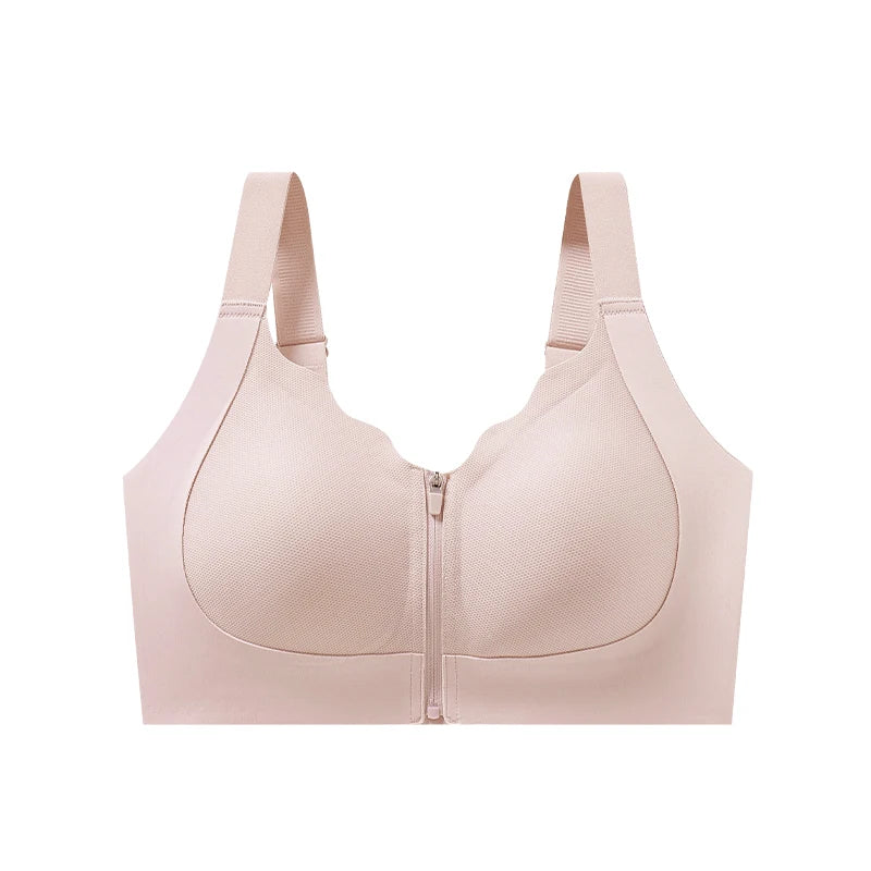 CowLost | product_id-fallsweet-womens-wireless-seamless-front-zipper-sports-bra-crop-top-for-yoga-fitness |17