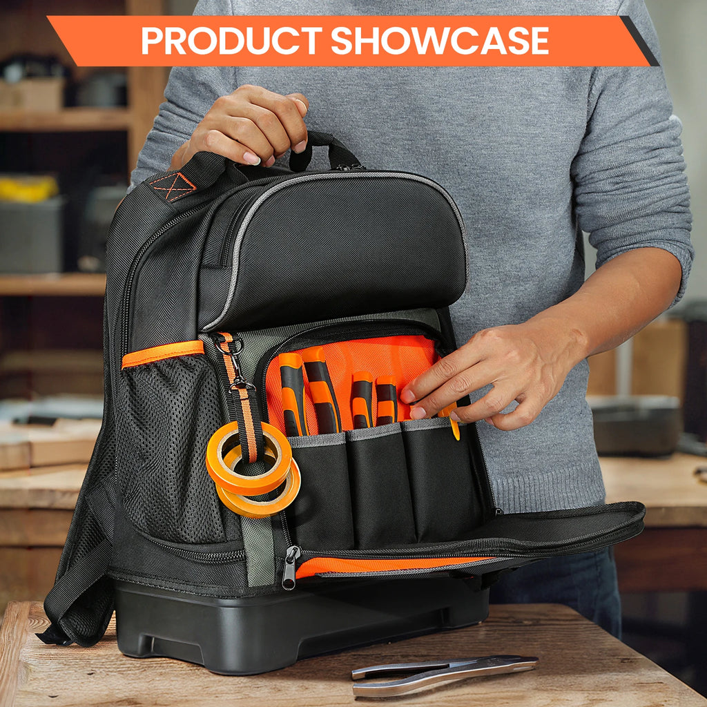 CowLost | product_id-durable-electrician-tool-bag-backpack-with-multiple-pockets-and-molded-bottom |2