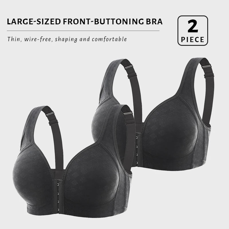 CowLost | product_id-fallsweet-plus-size-plaid-seamless-wireless-front-closure-push-up-bra |17