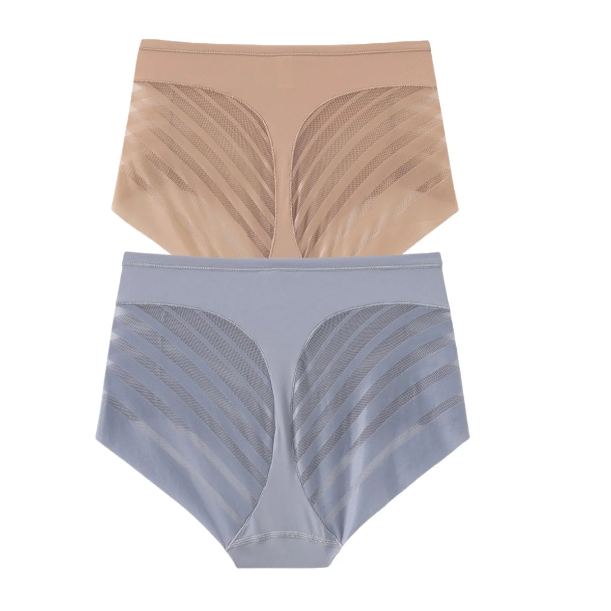 CowLost | product_id-2pcs-womens-mid-waist-ice-silk-tummy-control-butt-lifter-shaping-briefs-m-3xl |15
