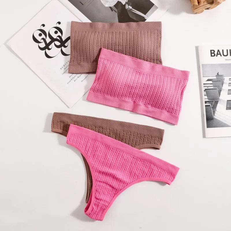 CowLost | product_id-women-strapless-push-up-bra-and-seamless-panties-lingerie-set |1