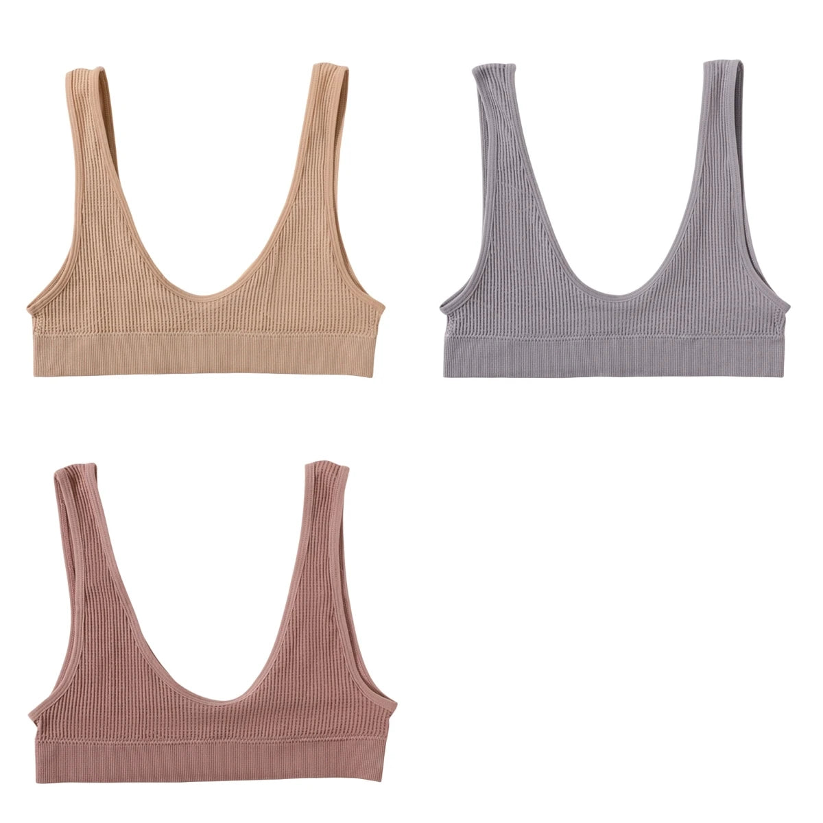 CowLost | product_id-3pcs-seamless-wireless-push-up-u-shape-bras-for-women-comfort-sport |30