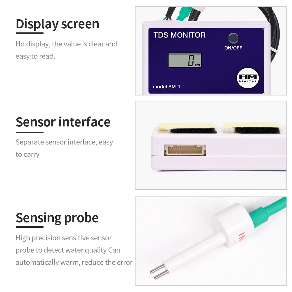 HM Digital Online Water Quality Tester LCD TDS/EC Meter PPM Detection for Pool Laboratory