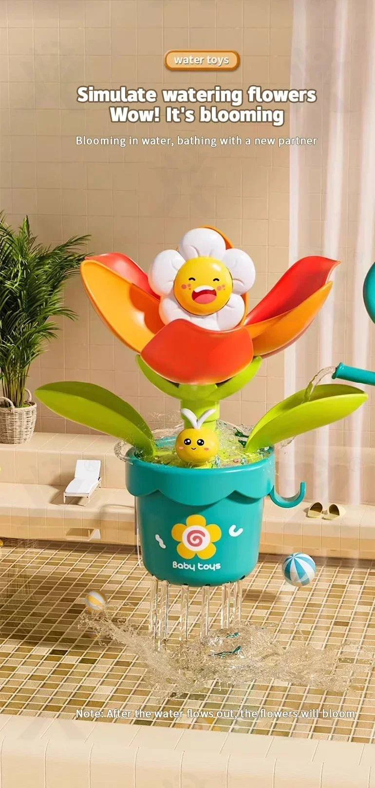 CowLost | product_id-childrens-sunflower-water-spray-bath-toy-fun-shower-sprinkler-gift |8