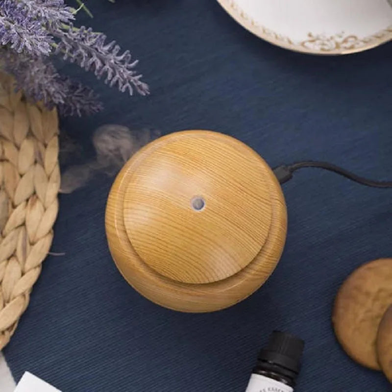 CowLost | product_id-portable-mini-wood-grain-spherical-desktop-air-humidifier-purifier-aromatherapy-machine |8