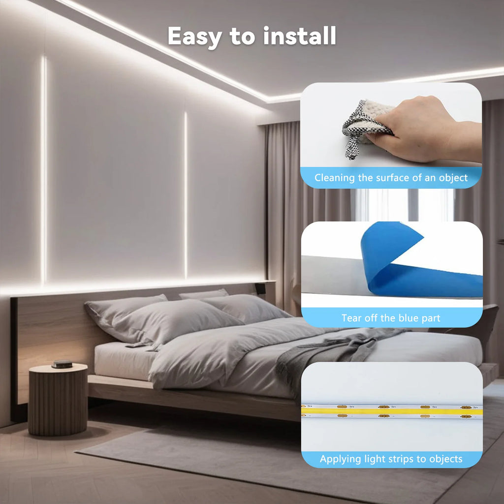 CowLost | tv-led-backlight-strips-bars-product_id-led-cob-usb-touch-sensor-dimmer-strip-light-5v-high-density-ribbon-lamp-for-home-decor |8