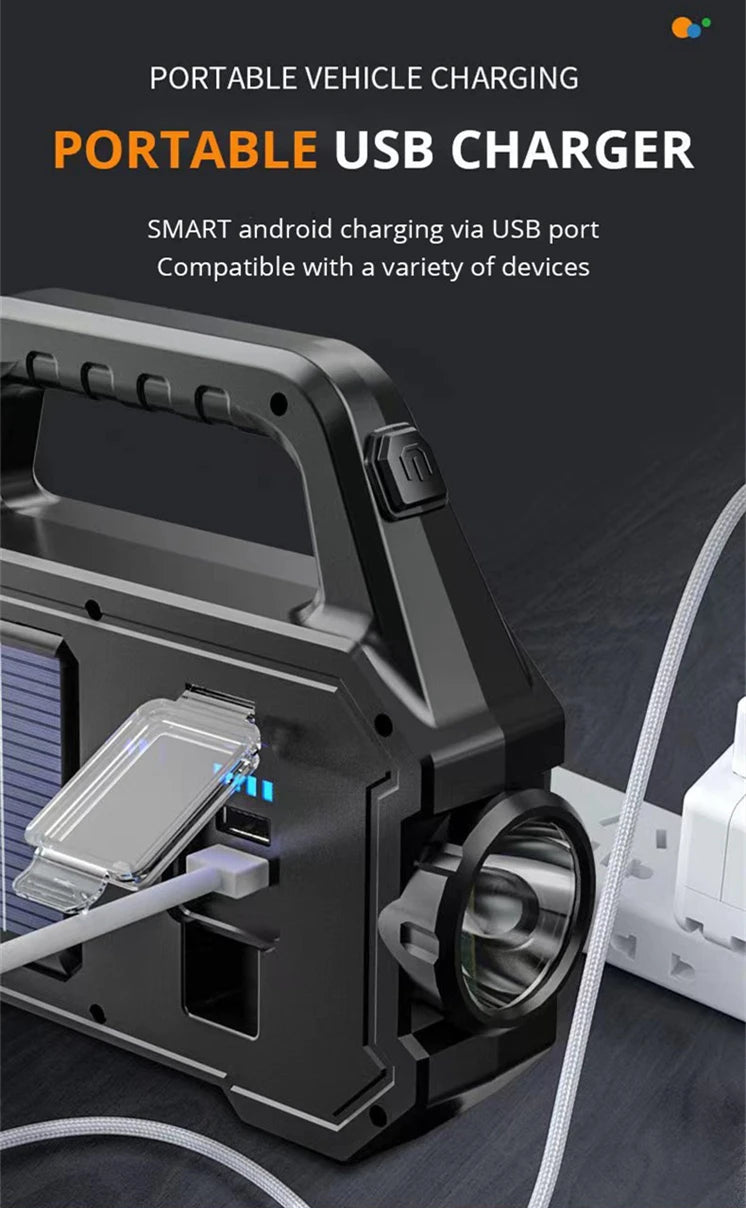 CowLost | product_id-solar-rechargeable-waterproof-led-camping-flashlight-with-cob-zoom-phone-charger |16