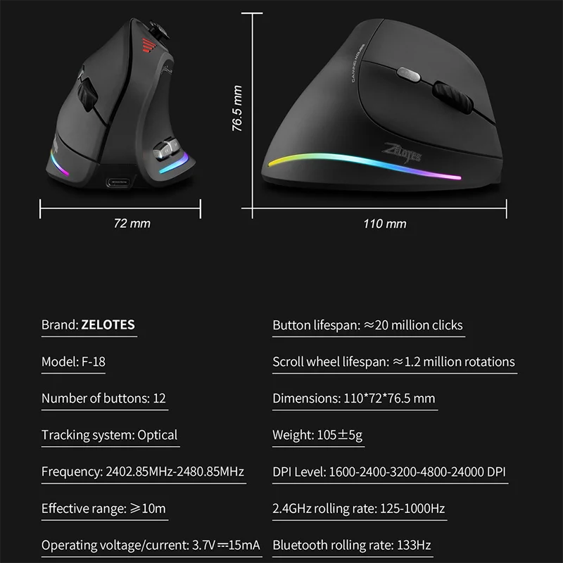 CowLost | product_id-wireless-vertical-backlit-gaming-mouse-with-joystick-programmable-buttons-24000-dpi-ergonomic-for-mac-windows |6