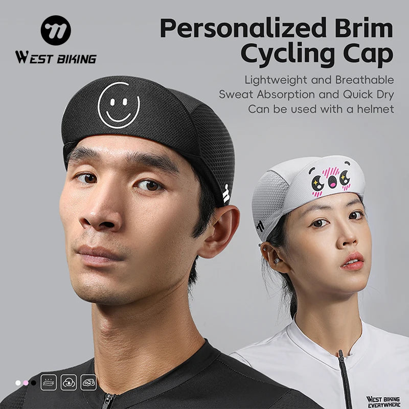 CowLost | west-biking-cycling-cap-with-brim-summer-sunscreen-quick-dry-sport-hat-bicycle-hat-balaclava-unisex-breathable-hat-bike-headwear |2