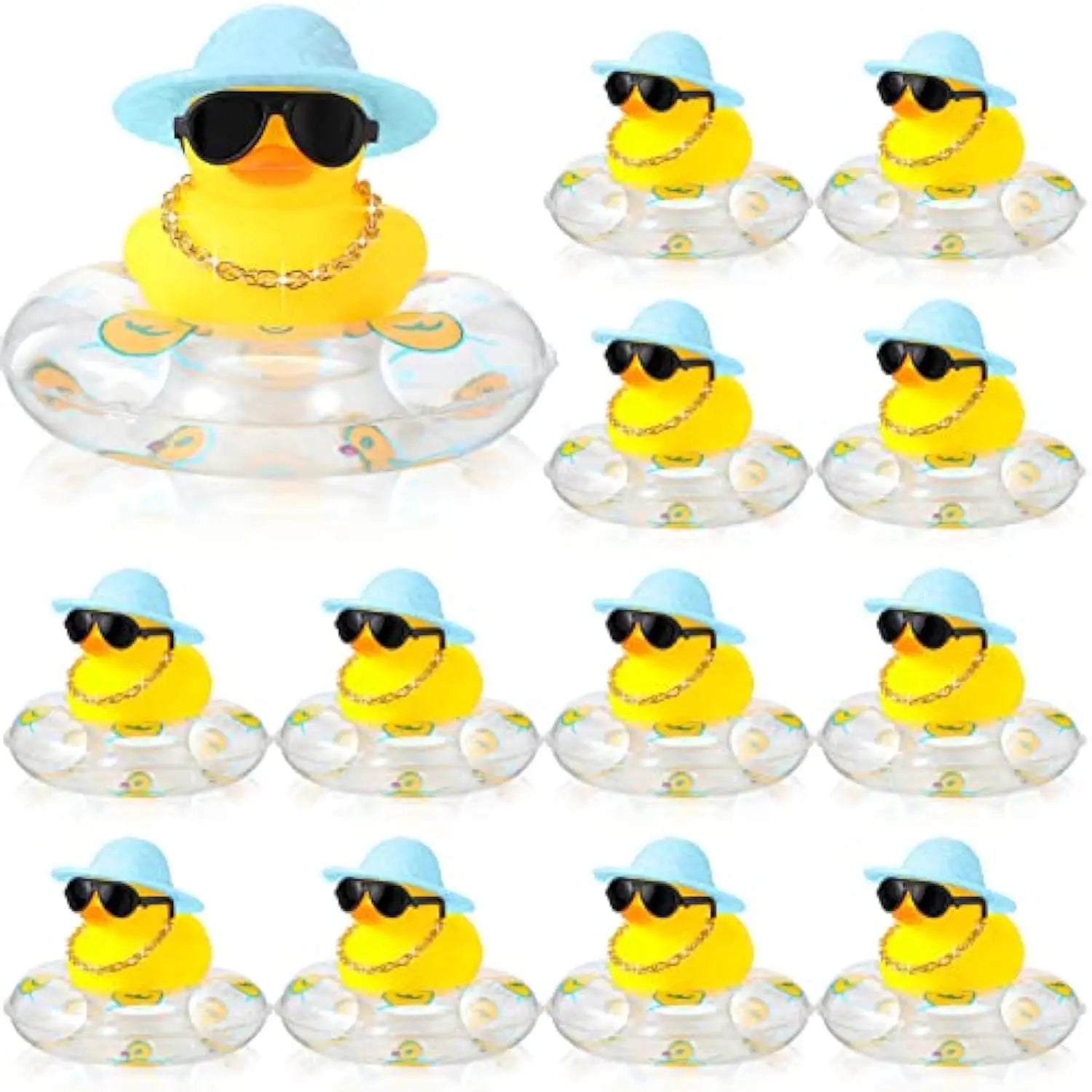 CowLost | product_id-24-pack-summer-rubber-duck-car-dashboard-decorations-with-mini-hat-and-swim-ring |21