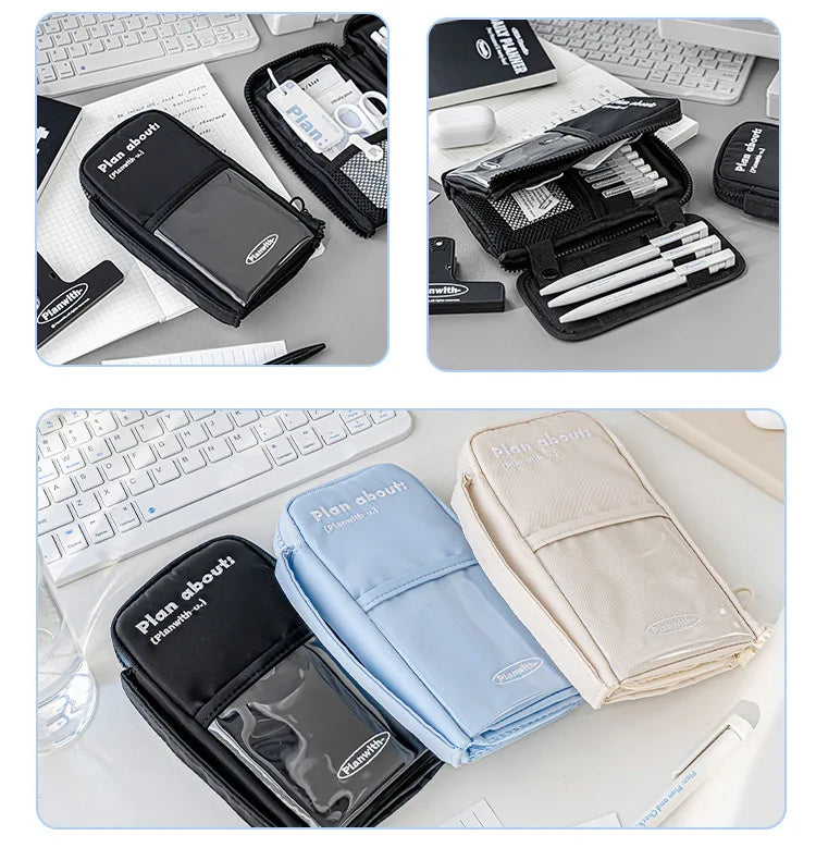 CowLost | product_id-planwith-multi-purpose-standing-pencil-bag-with-detachable-3-layer-desktop-organizer-for-school-work |20