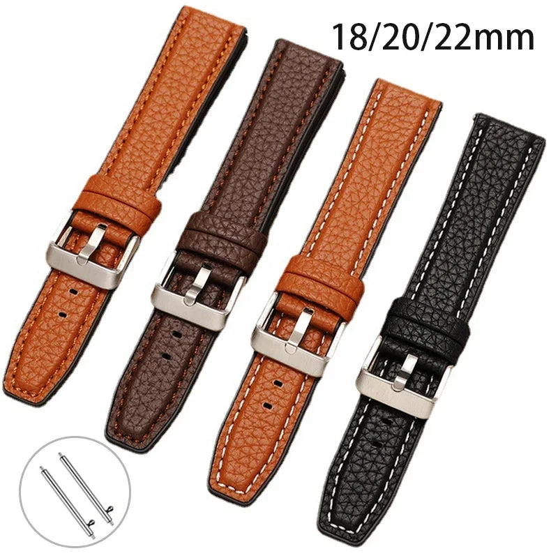 CowLost | product_id-waterproof-leather-watch-strap-for-rolex-seiko-with-slub-litchi-smooth-patterns |1