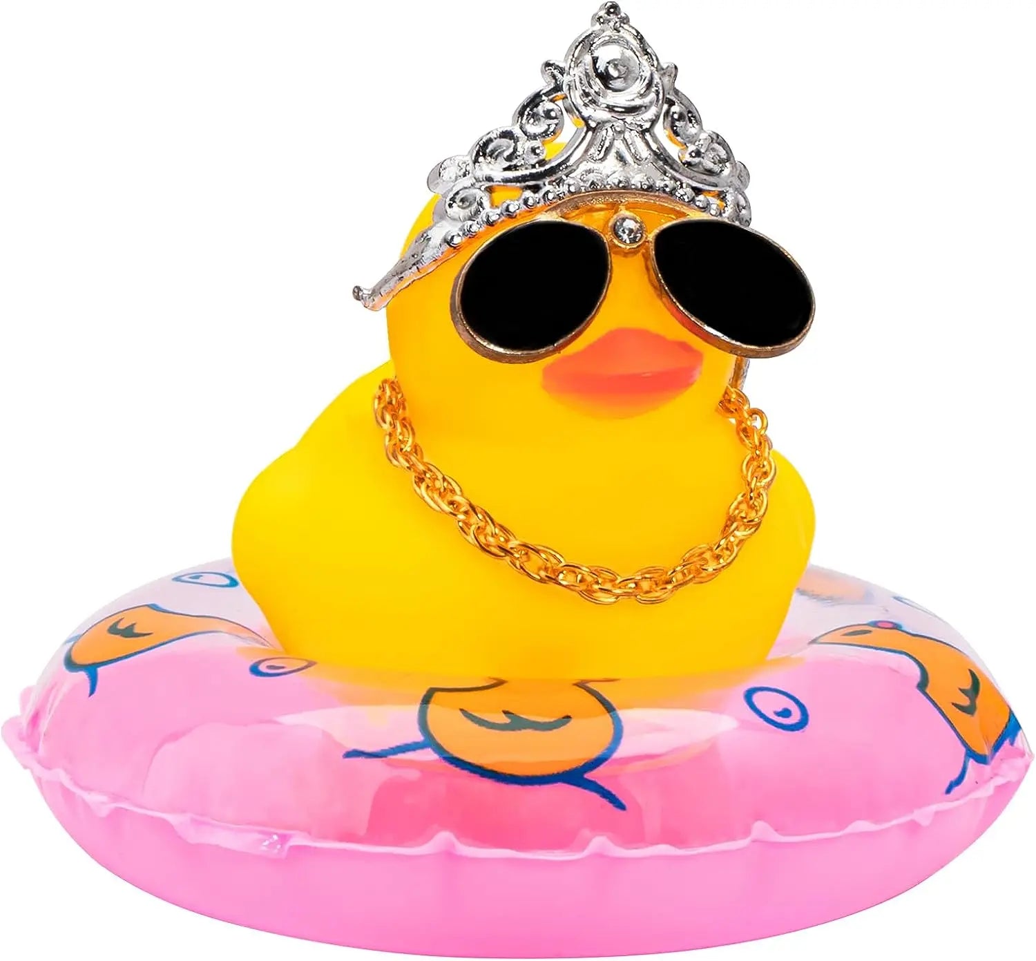 CowLost | product_id-car-rubber-duck-dashboard-ornament-with-pearl-necklace-and-crown-for-jeeps |12