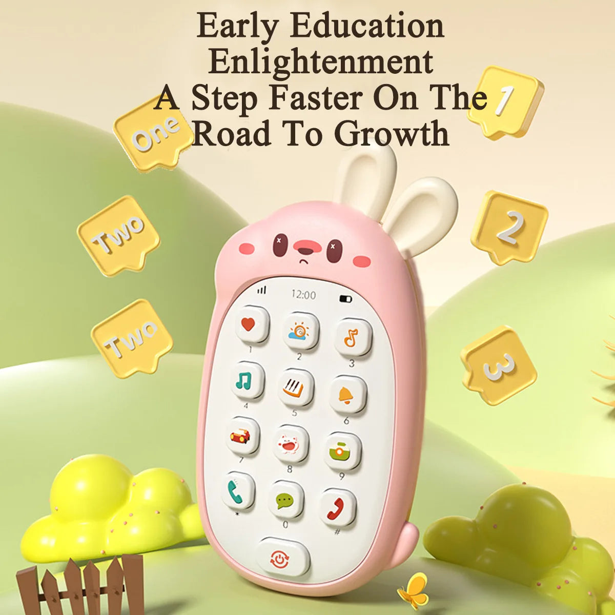 CowLost | product_id-childrens-rabbit-mobile-phone-toy-with-music-puzzle-and-chew-features-for-early-education |3