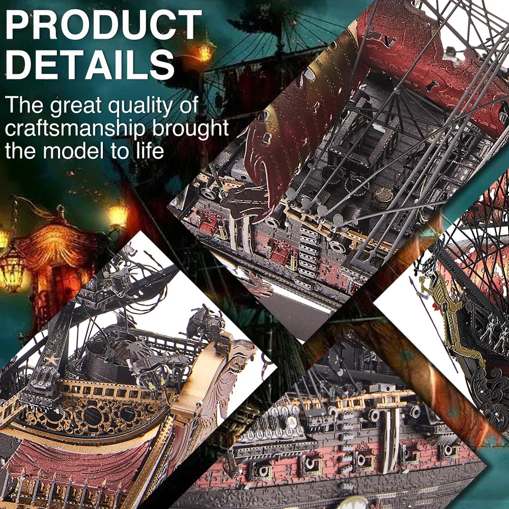 CowLost | fencing-barriers-piececool-3d-metal-puzzle-queen-annes-revenge-pirate-ship-model |6