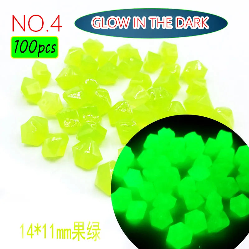 100pcs 14x11mm Dark Pebbles Glow Fish Garden Stone Aquarium Decoration