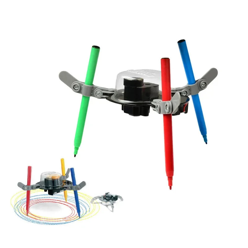 DIY Creative Doodling Robot Kit Auto Graffiti Drawing Science Toy for Kids Teens