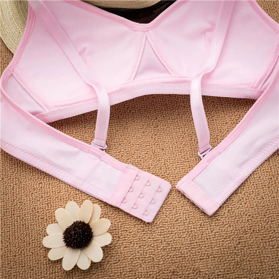 CowLost | product_id-girls-wireless-training-bra-with-detachable-straps-soft-solid-color-teens-bralette |19