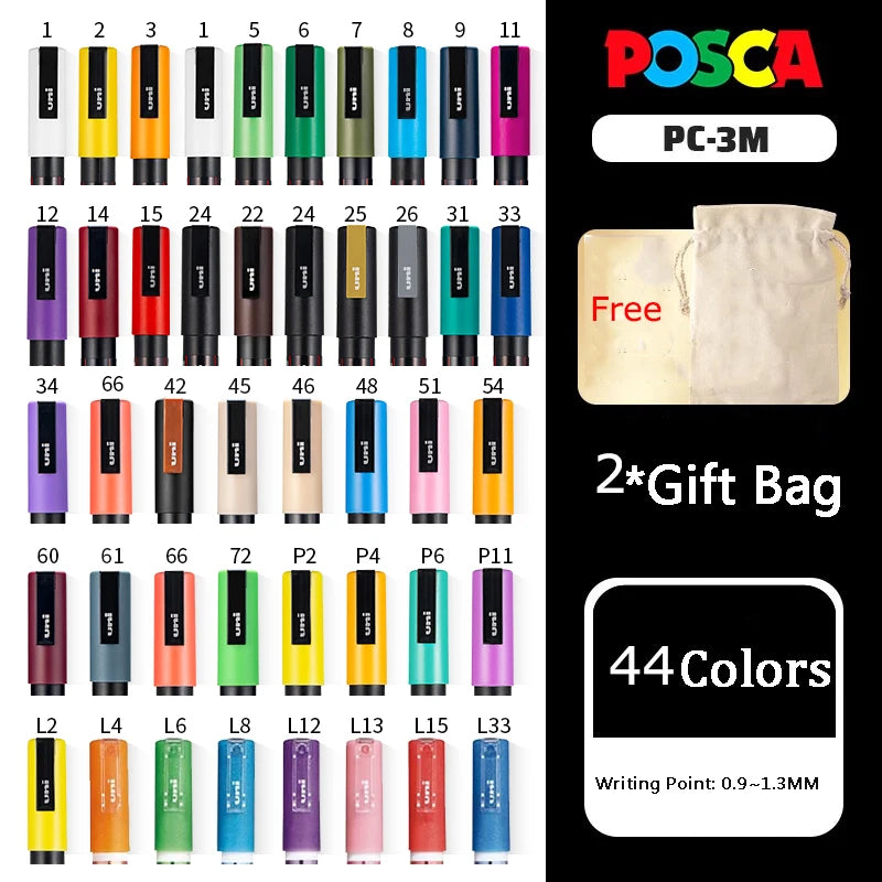 CowLost | product_id-uni-posca-paint-marker-pens-set-pc-1m-pc-3m-pc-5m-pc-8k-pc-17k-16-colors-art-markers-for-graffiti-drawing |54