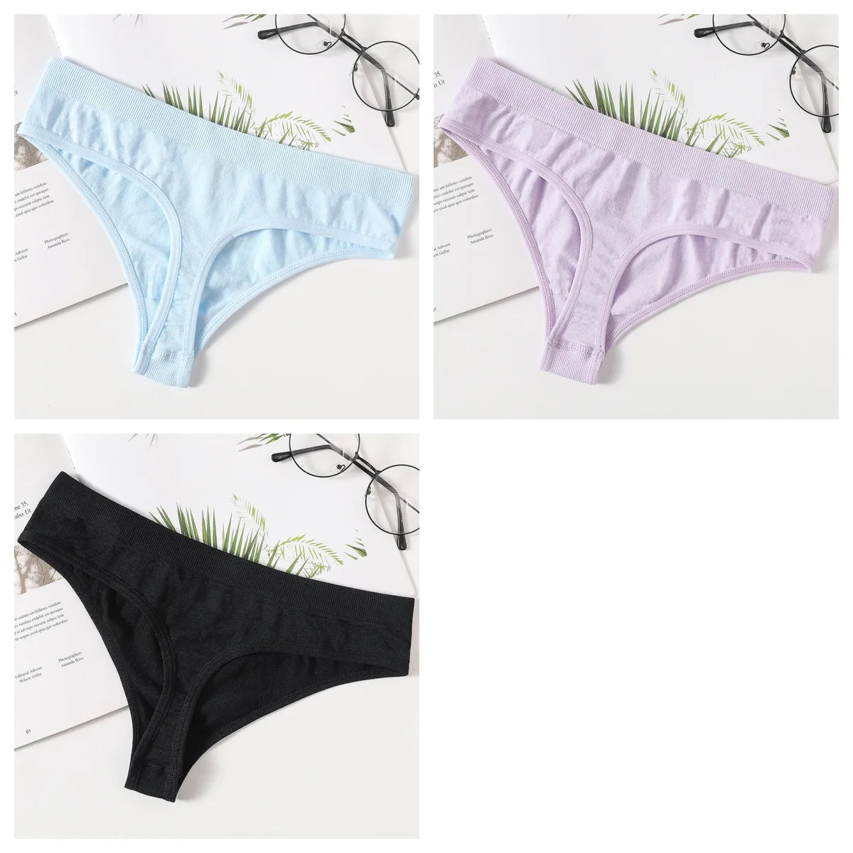 CowLost | product_id-3pcs-womens-seamless-breathable-soft-g-string-thong-panties |32