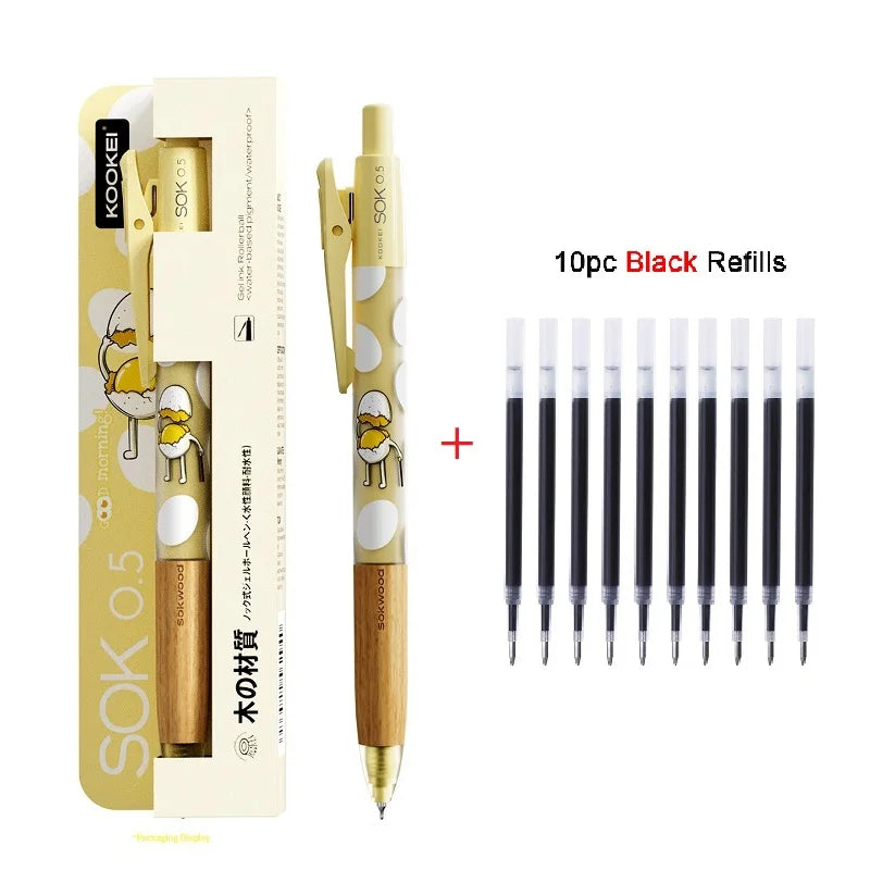 CowLost | product_id-kookei-gel-pen-with-oak-wood-handle-smooth-0-5mm-st-nib-fast-dry-ink-polka-dot-design-for-students-professionals |18