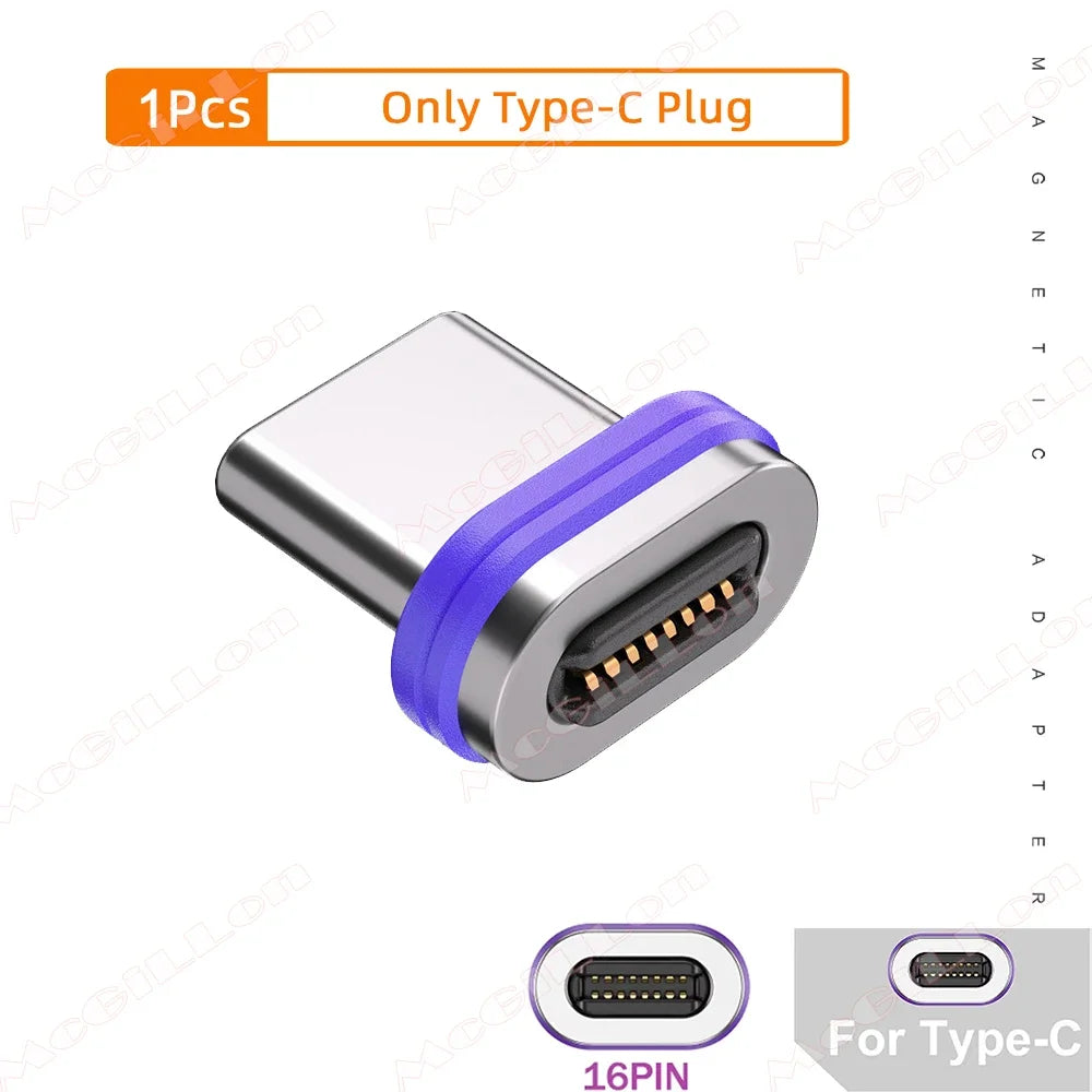 CowLost | 16pin-magnetic-otg-adapter-pd-240w-fast-charge-type-c-male-to-type-c-micro-ios-female-data-converter-for-iphone-macbook-laptop-1 |15