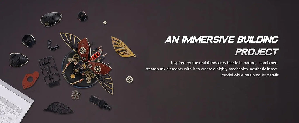 CowLost | fencing-barriers-robotime-rokr-rhinoceros-beetle-mechanical-3d-puzzle-model-kit |9