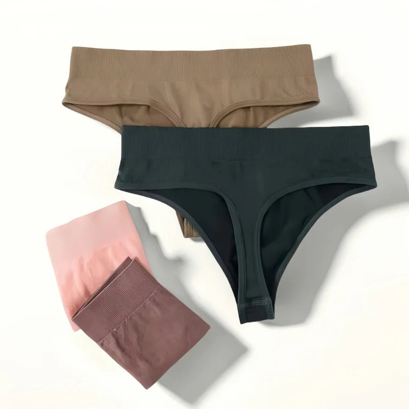 CowLost | product_id-women-high-waist-seamless-thong-bodyshaper-panties-fitness-underwear-1-2-pcs |1