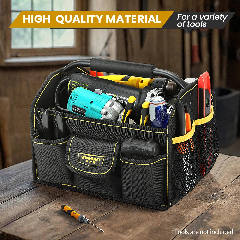 CowLost | product_id-winhunt-10-pocket-wide-mouth-heavy-duty-tool-tote-bag-for-electricians |3