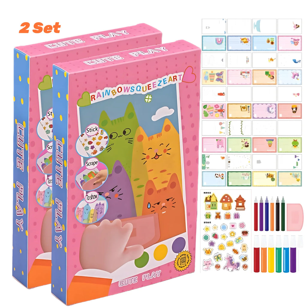 CowLost | color-mixing-tools-product_id-rainbow-magic-scratch-art-set-with-20-sheets-7-color-tools-stickers-creative-christmas-gift |16