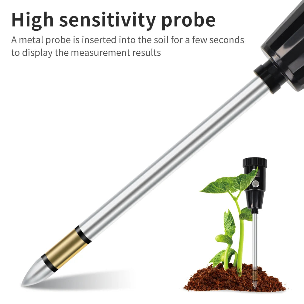 Handheld Digital Soil PH & Moisture Tester Waterproof Meter for Garden Plants