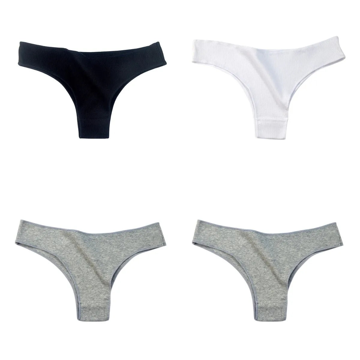 CowLost | product_id-4-pack-womens-cotton-breathable-low-waist-solid-briefs-m-xl |16
