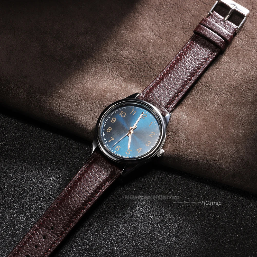 Soft Leather Lychee Pattern Cowhide Watch Strap Replacement 10-22mm