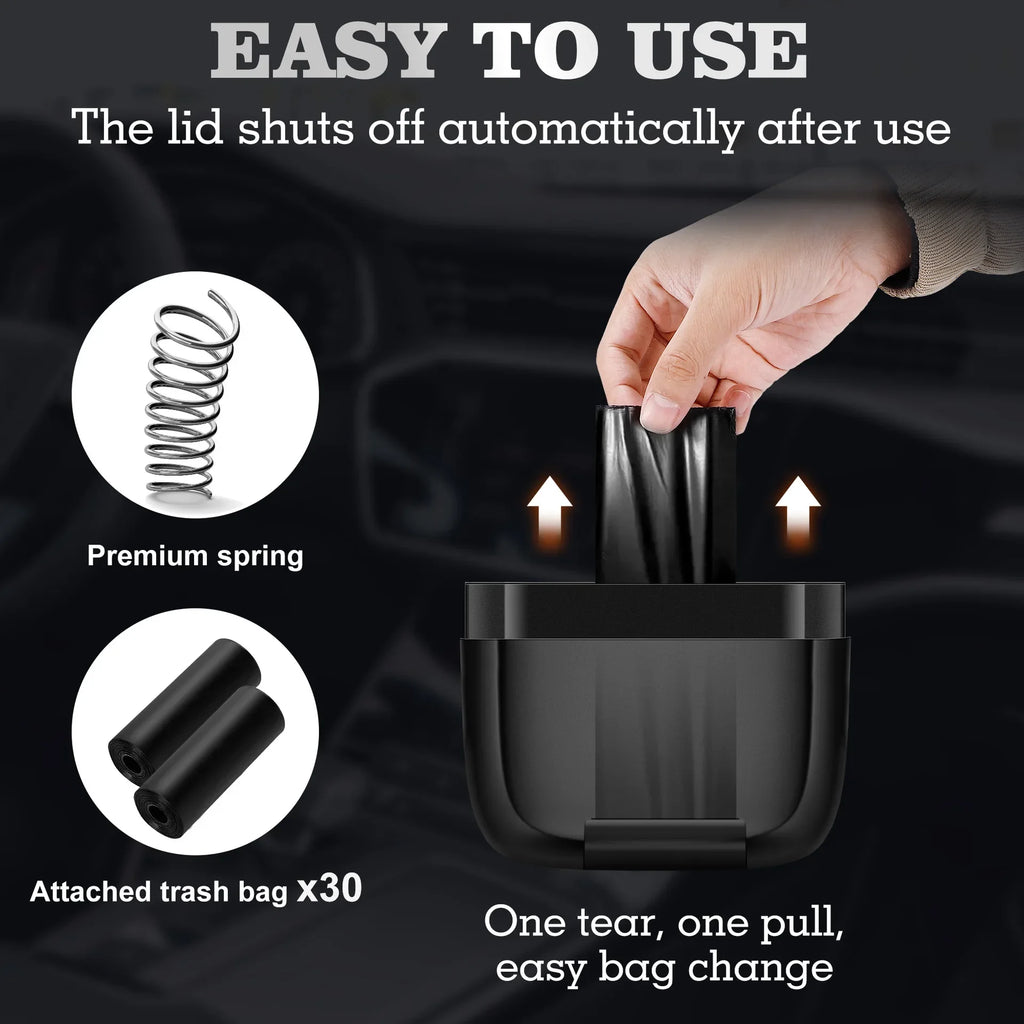 CowLost | product_id-mini-car-trash-can-hanging-side-door-storage-bin-auto-interior-accessory |5