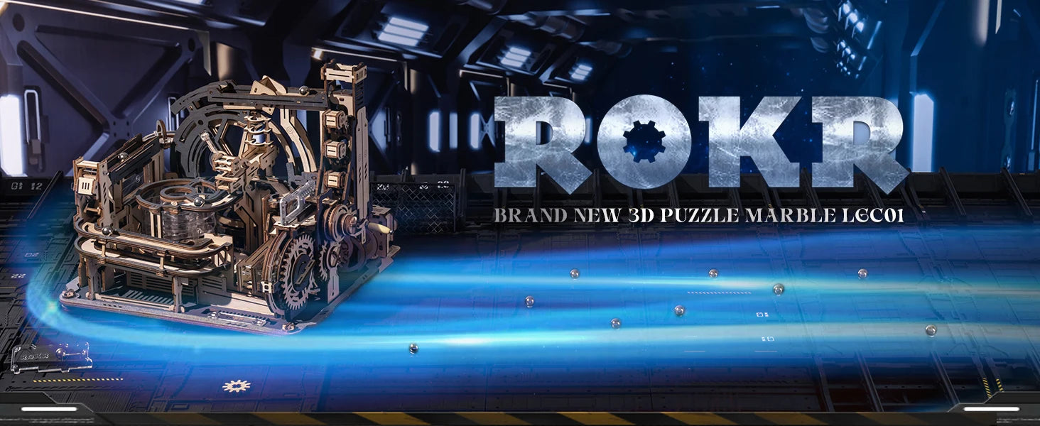 CowLost | fencing-barriers-robotime-rokr-electric-marble-spaceport-model-kit-3d-puzzle |8