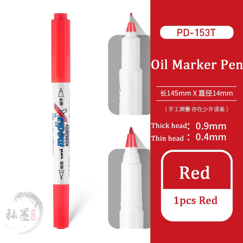 CowLost | product_id-uni-double-headed-oil-marker-pen-0-4-0-9mm-quick-dry-for-cd-glass-ceramic-fabric-leather-tire |8